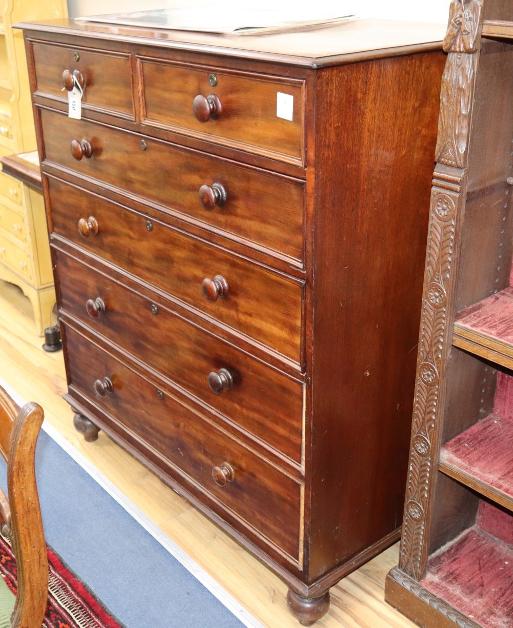 A Victorian mahogany chest, W.108cm, D.53cm, H.120cm